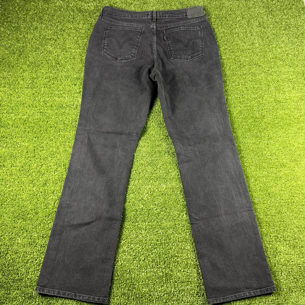 Levis 505 Straight Leg Jeans Black Denim Mid Rise Pants Size 30 688